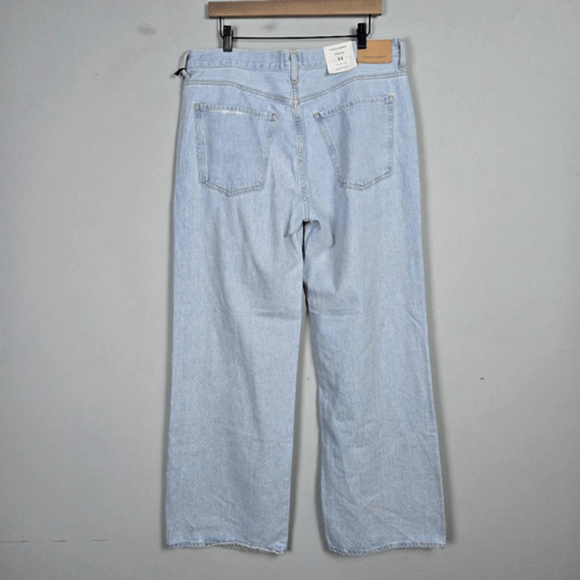 Citizens of Humanity Womens Annina Trouser Jeans Size 33 Blue Wide Leg Light NWT - Picture 2 of 9